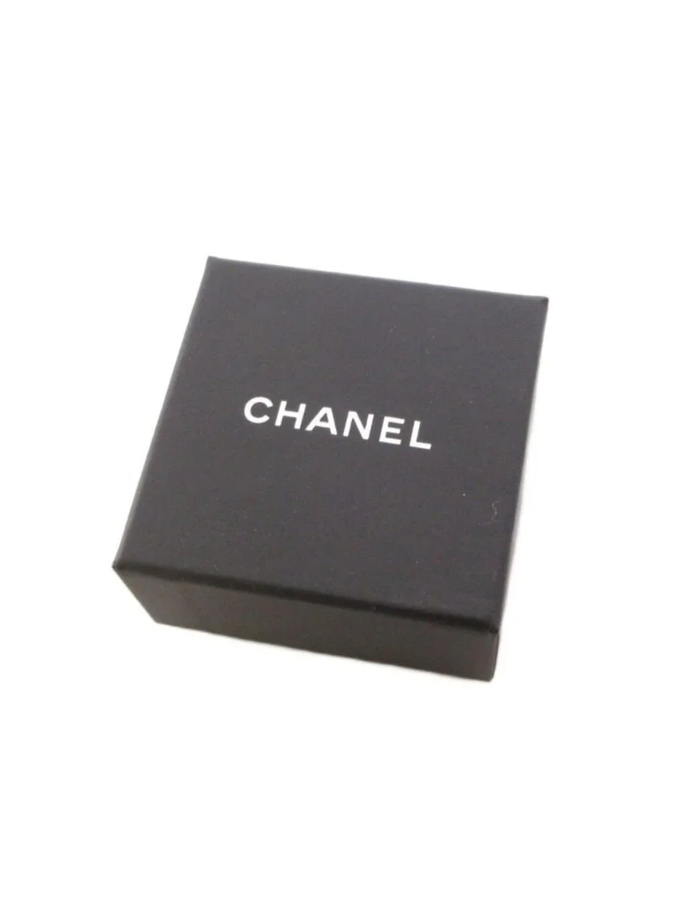 Chanel 24k CC Logo Ribbon Earrings Silver Color Gold KH